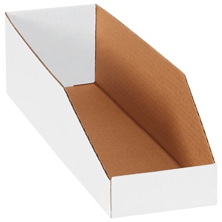 Bsc Preferred 5 x 18 x 4-1/2'' White Bin Boxes, 50PK BUY00032204